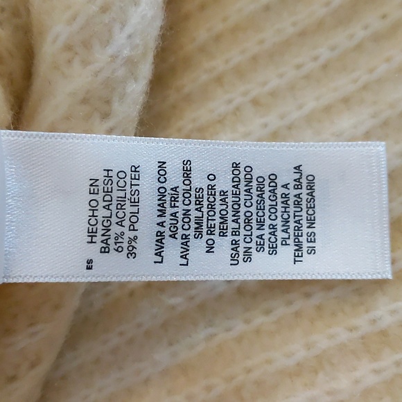 Joe Fresh| NWT Cream Wrap Cardigan With Attached Cloth Belt Acrylic Blend - Picture 13 of 14